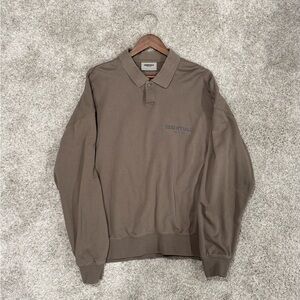 Essentials Fear of God Men's Taupe Polo Shirt